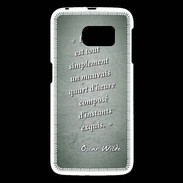 Coque Samsung Galaxy S6 Quart d'heure vert Citation Oscar Wilde