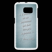 Coque Samsung Galaxy S6 Sacrement amour Turquoise Citation Oscar Wilde