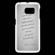 Coque Samsung Galaxy S6 Sagesse rêves Gris Citation Oscar Wilde
