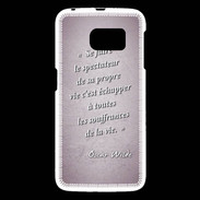 Coque Samsung Galaxy S6 Spectateur Rose Citation Oscar Wilde