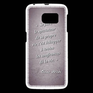 Coque Samsung Galaxy S6 Spectateur Violet Citation Oscar Wilde