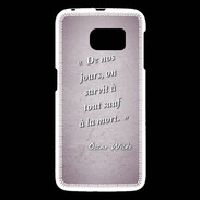 Coque Samsung Galaxy S6 Survie mort Rose Citation Oscar Wilde