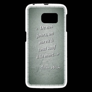 Coque Samsung Galaxy S6 Survie mort Vert Citation Oscar Wilde