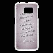 Coque Samsung Galaxy S6 Trop moderne Rose Citation Oscar Wilde
