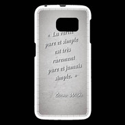 Coque Samsung Galaxy S6 Vérité pure Gris Citation Oscar Wilde