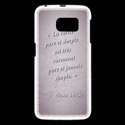Coque Samsung Galaxy S6 Vérité pure Rose Citation Oscar Wilde