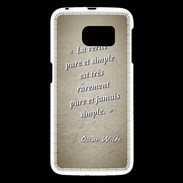Coque Samsung Galaxy S6 Vérité pure Sepia Citation Oscar Wilde