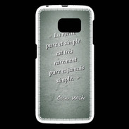 Coque Samsung Galaxy S6 Vérité pure Vert Citation Oscar Wilde