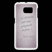 Coque Samsung Galaxy S6 Ami poignardée Rose Citation Oscar Wilde