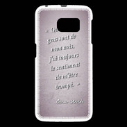 Coque Samsung Galaxy S6 Avis gens Rose Citation Oscar Wilde
