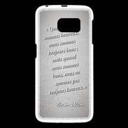 Coque Samsung Galaxy S6 Bons heureux Gris Citation Oscar Wilde