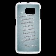 Coque Samsung Galaxy S6 Bons heureux Turquoise Citation Oscar Wilde