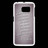 Coque Samsung Galaxy S6 Bons heureux Violet Citation Oscar Wilde