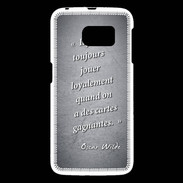 Coque Samsung Galaxy S6 Cartes gagnantes Noir Citation Oscar Wilde
