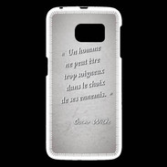 Coque Samsung Galaxy S6 Choix ennemis Gris Citation Oscar Wilde