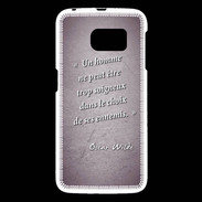 Coque Samsung Galaxy S6 Choix ennemis Violet Citation Oscar Wilde