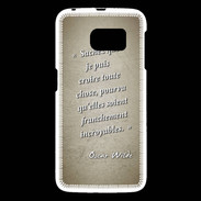 Coque Samsung Galaxy S6 Croire Sepia Citation Oscar Wilde
