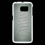 Coque Samsung Galaxy S6 Croire Vert Citation Oscar Wilde