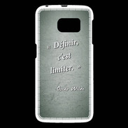 Coque Samsung Galaxy S6 Définir Vert Citation Oscar Wilde