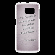 Coque Samsung Galaxy S6 Incertitude Rose Citation Oscar Wilde
