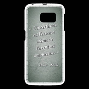 Coque Samsung Galaxy S6 Incertitude Vert Citation Oscar Wilde