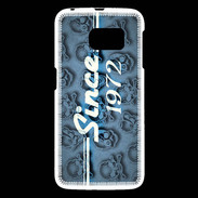 Coque Samsung Galaxy S6 Since crane bleu 1972