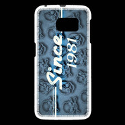Coque Samsung Galaxy S6 Since crane bleu 1981