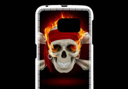 Coque Samsung Galaxy S6 Tête de mort en flamme 5