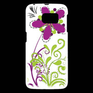 Coque Samsung Galaxy S6 motif floral vert