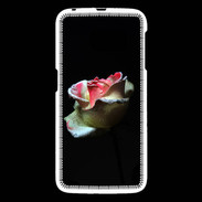 Coque Samsung Galaxy S6 Belle rose sur fond noir PR