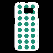 Coque Samsung Galaxy S6 pois vert d'eau