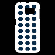 Coque Samsung Galaxy S6 pois bleu marine