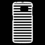 Coque Samsung Galaxy S6 rayures noires et blanches