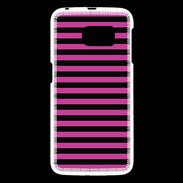 Coque Samsung Galaxy S6 rayures noires et roses