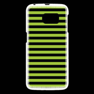 Coque Samsung Galaxy S6 rayures noires et vertes