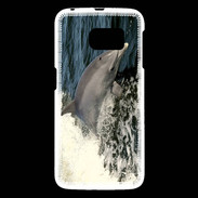 Coque Samsung Galaxy S6 Coque Dauphin et vague