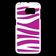 Coque Samsung Galaxy S6 zèbre rose & blanc