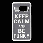 Coque Samsung Galaxy S6 Keep Calm Funky Gris