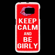 Coque Samsung Galaxy S6 Keep calm Girly Rouge