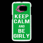 Coque Samsung Galaxy S6 Keep Calm Girly Vert