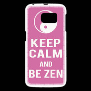 Coque Samsung Galaxy S6 Keep Calm Be Zen Rose
