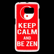 Coque Samsung Galaxy S6 Keep Calm Be Zen Rouge