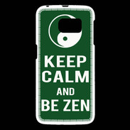 Coque Samsung Galaxy S6 Keep Calm Be Zen Vert