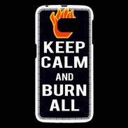 Coque Samsung Galaxy S6 Keep Calm Burn Noir