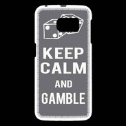 Coque Samsung Galaxy S6 Keep Calm Gamble Gris