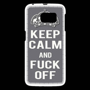 Coque Samsung Galaxy S6 Keep Calm Fuck Off Gris