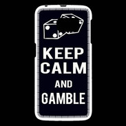 Coque Samsung Galaxy S6 Keep Calm Gamble Noir