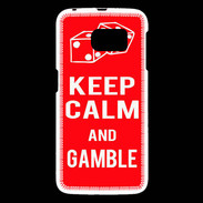 Coque Samsung Galaxy S6 Keep Calm Gamble Rouge