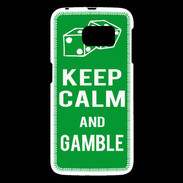 Coque Samsung Galaxy S6 Keep Calm Gamble Vert