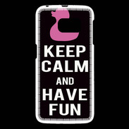 Coque Samsung Galaxy S6 Keep Calm Have fun Noir